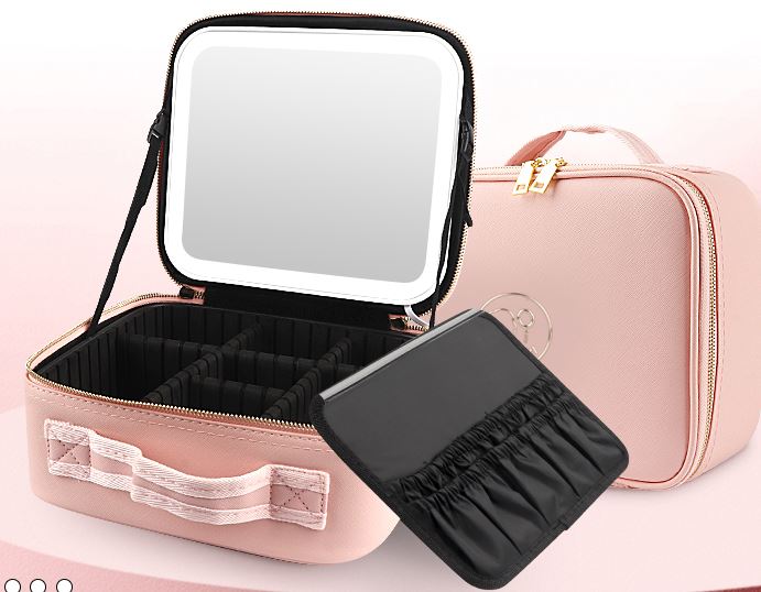 Estuche de Maquillaje con Espejo LED Integrado